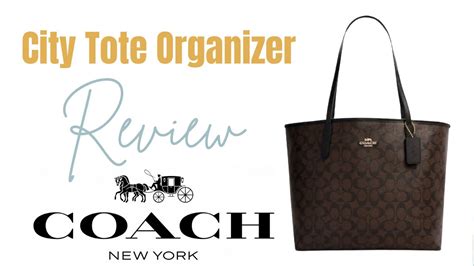 coach city tote organizer.